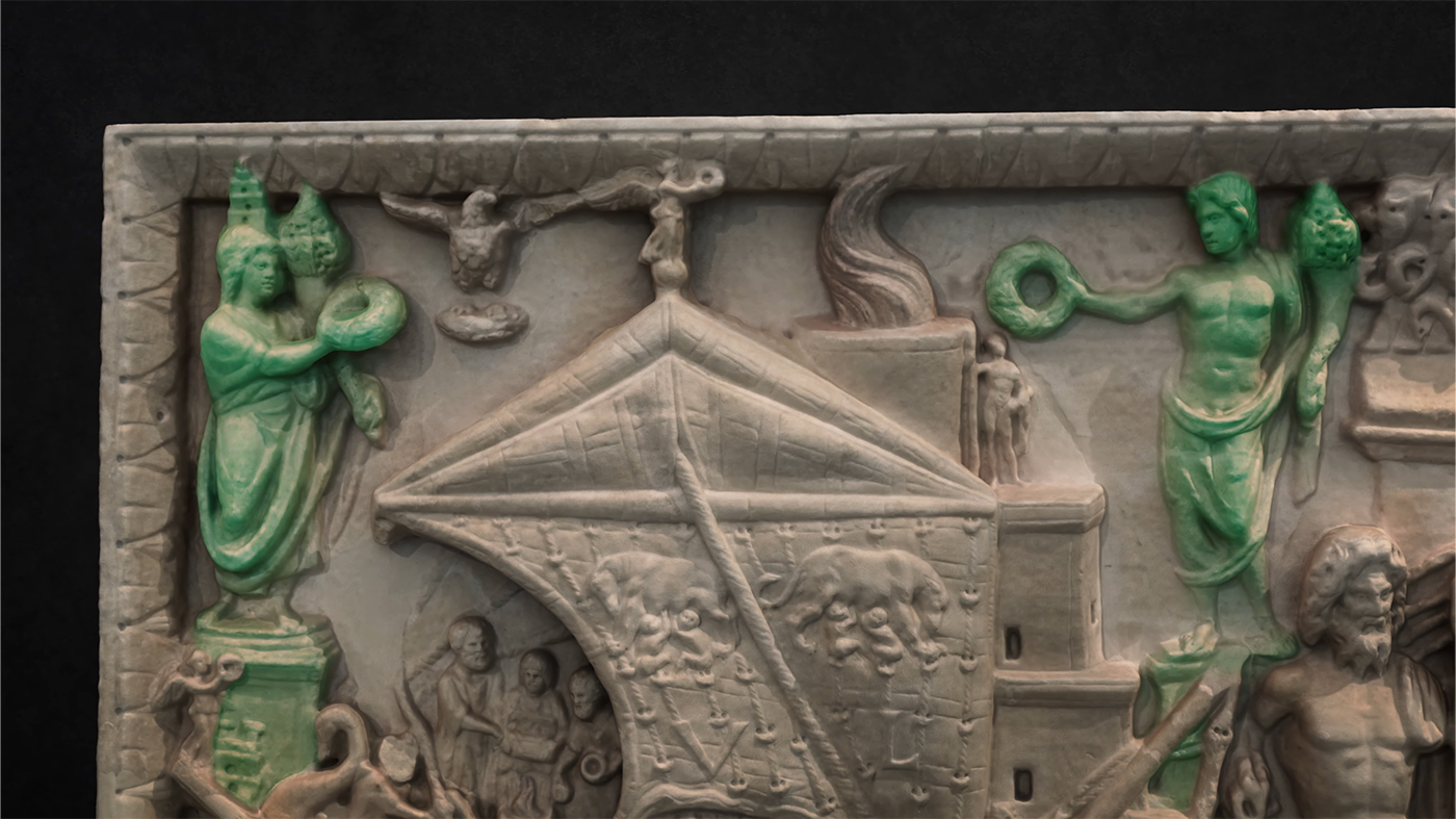 Still from The Portus Relief exhibition film
